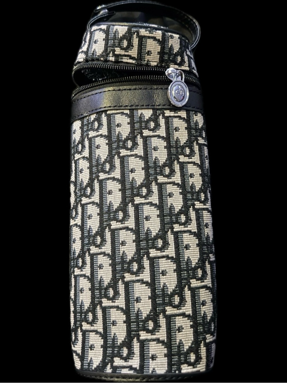 Dior Insulated Monogram Feeding Bottle Holder w/ Branded Zipper
